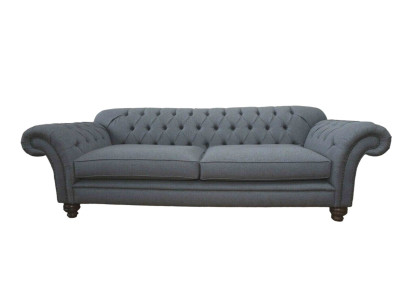 Sofa Luxury Textile Chesterfield Couch Sofas Upholstery 3 Seater Gray Design