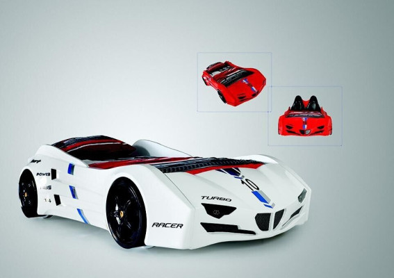 Racing Car Car Bed with Mattress Car Bed Childrens room Beds Furniture new