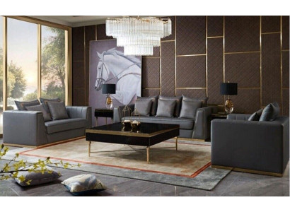 Sofa set 321 Seater Set Design Sofas Upholstery Couches Leather Deco Relax