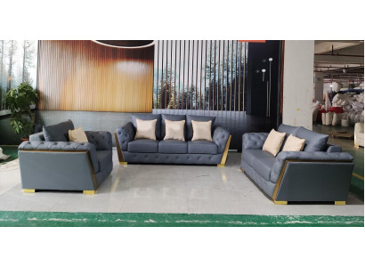 Sofa set Chesterfield Couch Set 3+2+1 Fabric Sofa Couches 3pcs. Furniture