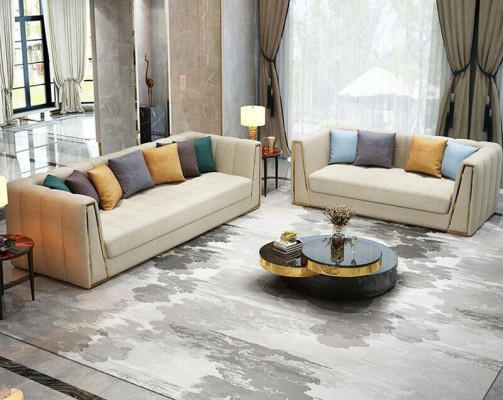 Leather sofa sofa couch upholstery 321 seater coffee table 2x side table 6 pieces. new