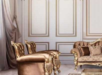 Wing Chair Armchair Baroque Design Upholstery Sofa Couch Chesterfield Textile Seat new