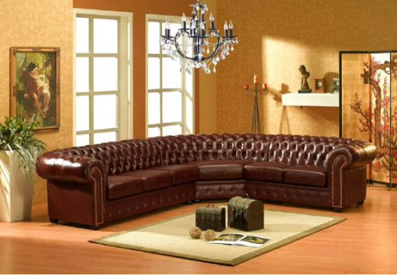 Classic Chesterfield Corner sofa Upholstery Corner Leather Sofa Sofa Seat Corner Suite