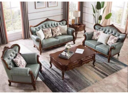 Sofa set 3+2+1 Seat Chesterfield Furniture Living room Textile Sofa