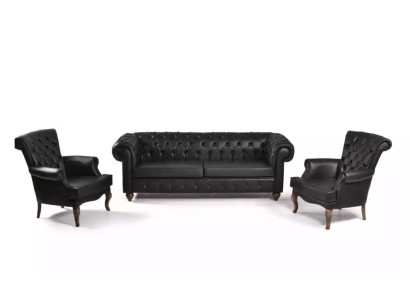 Black Chesterfield Sofa set Complete e Office Furnishings Modern Furniture