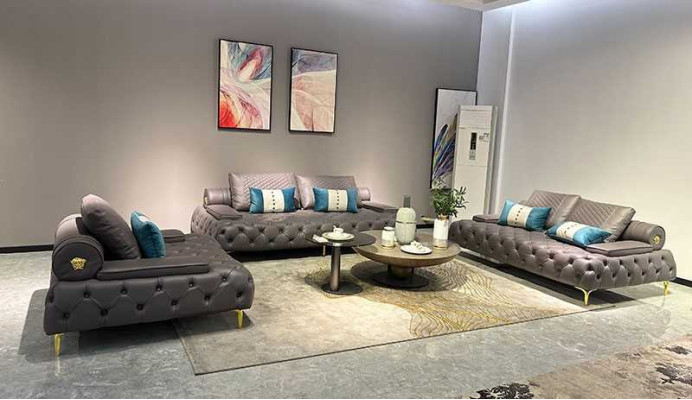 Sofa 3 Seater Furniture Leather Three Seater Sofas Living room Style 3 Seater Chesterfield