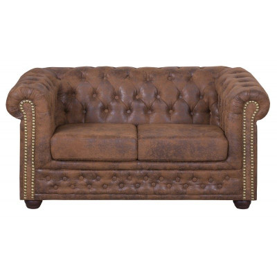 Chesterfield York Gobi 2 Seater Leather Couch Upholstery Sofas Couches new