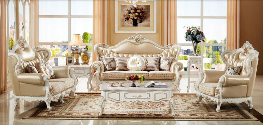 Classic Chesterfield Sofa set Couch Set Upholstery Living room Furniture