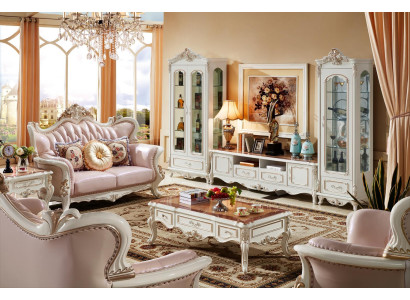 Display case White Luxury Living room Furniture Wood Design Glass Cabinet Display case Classic