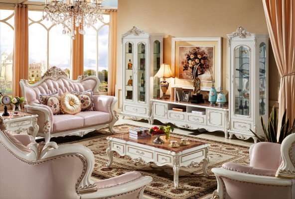 Side table White Luxury Design Elegant Living room Classic