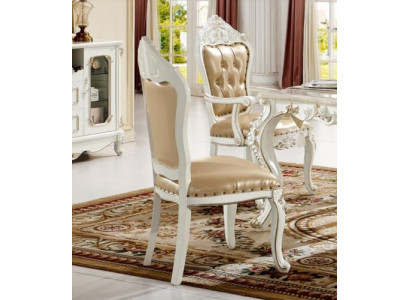 Classic r Chesterfield Chair Dining room Armchair Beige Armchair Single Seater Baroque Style