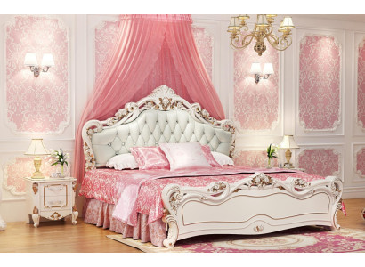 Chesterfield Couch Royal Bed Double bed Bedroom Furniture 3pcs