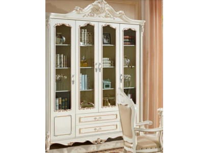 Bookshelf Style Art Deco Wardrobe Display case White Furniture Cabinets Shelf Wood
