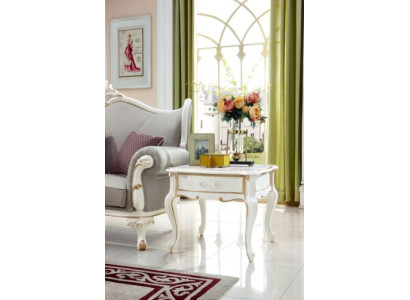 Side table White Classic Wood Design Living room Furniture Consoles Tables