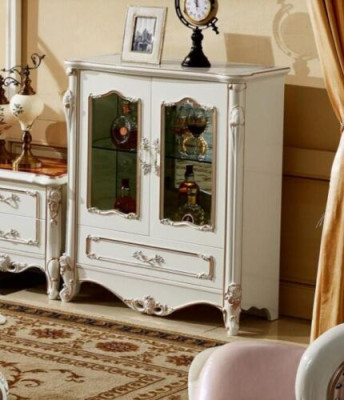 Display case Showcases Wardrobe Wood Wardrobe Glass Cabinets Color White Furniture Luxury