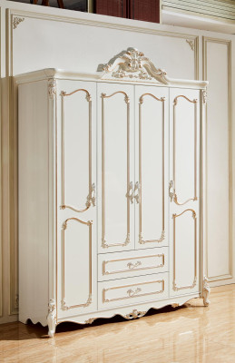 Wardrobe White Elegant Bedroom Design Classic Furniture Luxury