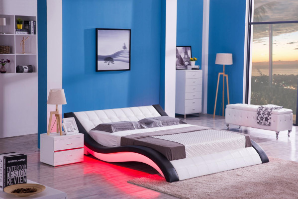Design Bed Digital Sound USB Beds Luxury Bedroom Furniture Leather
