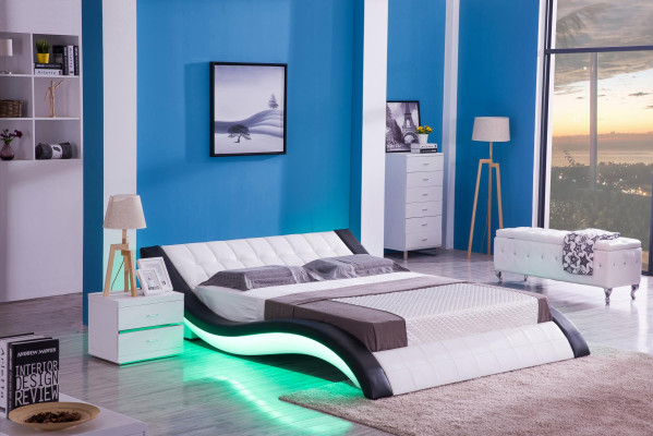Design Bed Digital Sound USB Beds Luxury Bedroom Furniture Leather