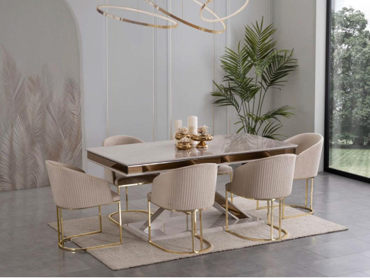 Dining room set suite dining set dining table with 4x armchair chair sets