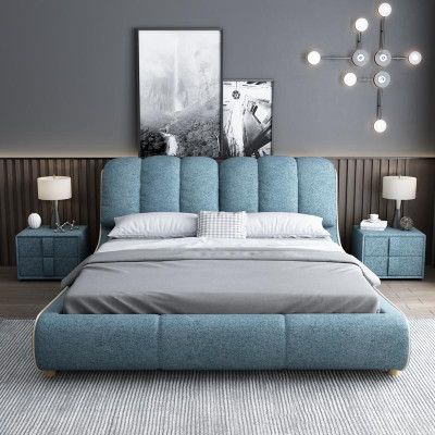 Double bed Bedroom Hotel Ehe Luxus Bed 2x Bedside table 3pcs. Set new beds
