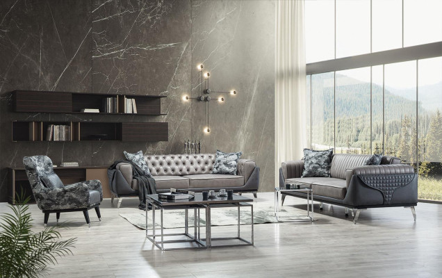 Sofa Suite 3+1 Seater Living room Suite Sofa Armchair Sofa new Grey