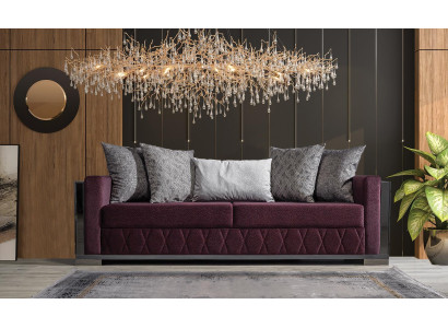 Modern Couch Sofas Design Sofa Three Seater Seat Burgundy Sofa 3 Seater