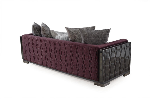 Modern Couch Sofas Design Sofa Three Seater Seat Burgundy Sofa 3 Seater