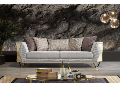 Fancy Sofa Living room Three Seater Couch Upholstery Furniture Fabric Set of 3