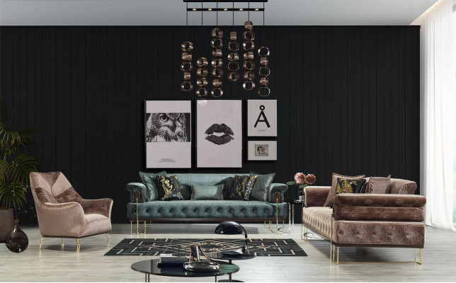 Sofa 3 Seat Sofas Seat Design Couch Three Seater Luxury Metal with Textile