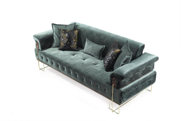 Sofa 3 Seat Sofas Seat Design Couch Three Seater Luxury Metal with Textile