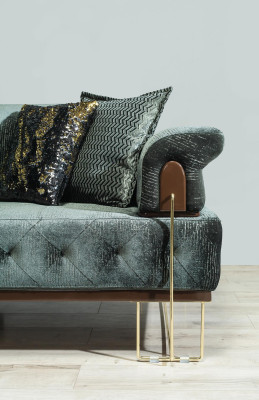Sofa 3 Seat Sofas Seat Design Couch Three Seater Luxury Metal with Textile