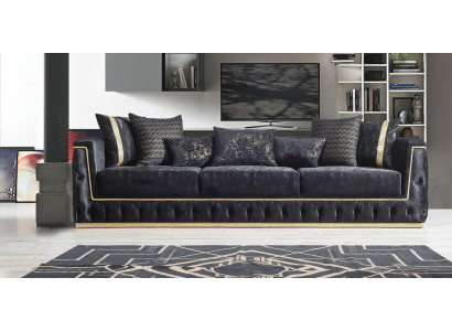 Three Seater Sofa 3 Seater Sofas Upholstery Couches Chesterfield with Textile