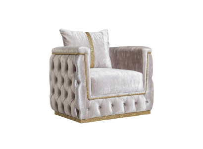 Armchair Seat Modern Design Living room Upholstery Metal with Textile