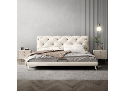 Beds 180x200cm Sleep Room Textile Fabric Bed Chesterfield Design Luxury