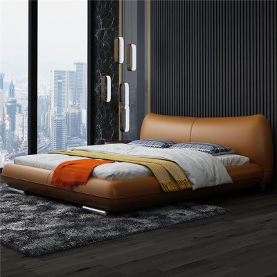 Beds Textile Leather Hotel Luxury Velvet Upholstery Fabric Designer Bed Bedroom
