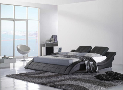 Luxury Double Hotel Marriage Beds Wood Sleep Room Leather Bed Upholstery