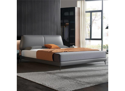 Design Luxury Double Hotel Beds Marriage Leather Luxury Bedroom Bed