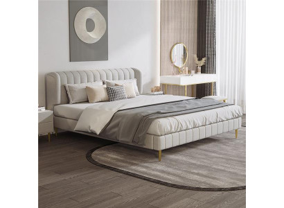 Beds Double Sleep Room Luxury Chesterfield Designer Bed Leather Hotel
