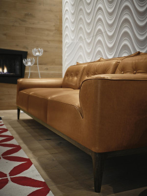 Suite Armchair Sofas Sofa set 3+1 Seater Brown Living room Upholstery