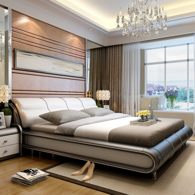 Design Fabric Furniture Hotel Green Beds Bedroom Luxury Box Spring Bed