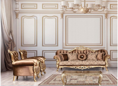 Sofa set 3+1+1 Seater Luxury Suite Sofa Sofas Armchair Set Baroque Living room