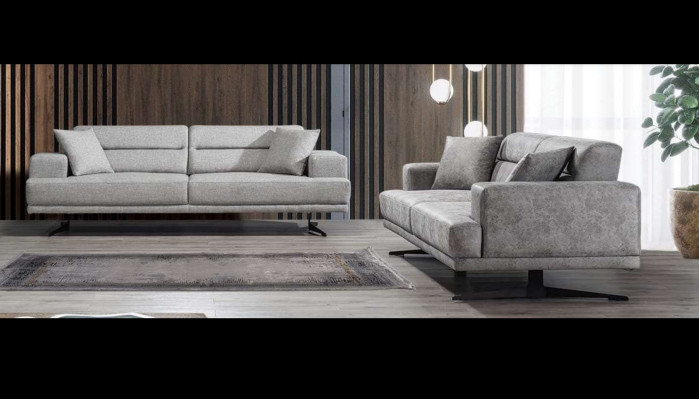 Sofa set 3+3 Seater Suite Sofa Sofas Leather Upholstery Design Seat Modern