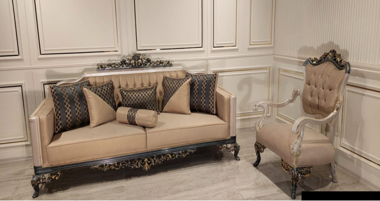 Luxury Suite Set Sofa set 3+1 Seater Sofa Sofas Armchair Fabric 2pcs. sets