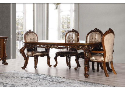 Luxury Dining room Dining table Chair Group Suite Set Wood Table Tables 5pcs. sets