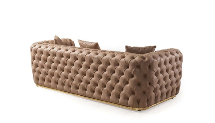 Luxury Chesterfield Sofa set 3+1+1 Seater Suite Sofa Armchair Sofas Leather