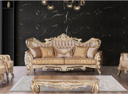 Seat three seater sofa 3 seater sofa sofas velvet fabric style baroque rococo furniture new