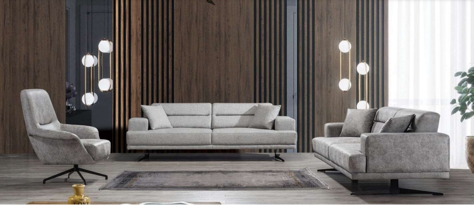 Sofa set 3+1+1 Seater Suite Sofa Armchair Sofas Leather Upholstery Design Seat