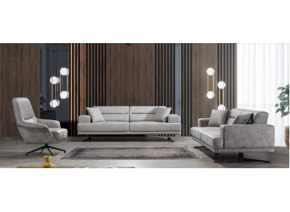 Sofa set 3+1+1 Seater Suite Sofa Armchair Sofas Leather Upholstery Design Seat
