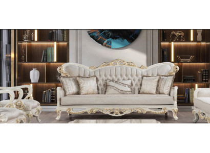 Luxury Three Seater Sofa 3 Seat Couch Sofas Baroque Rococo Classic Furniture 3er new