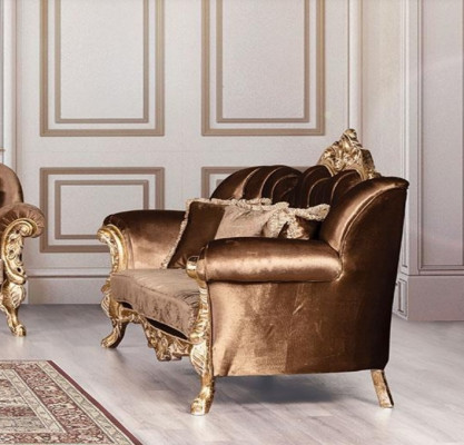 Luxury Three Seater Sofa 3 Seater Baroque Rococo Sofa Sofas Armchair Fabric Style Furniture